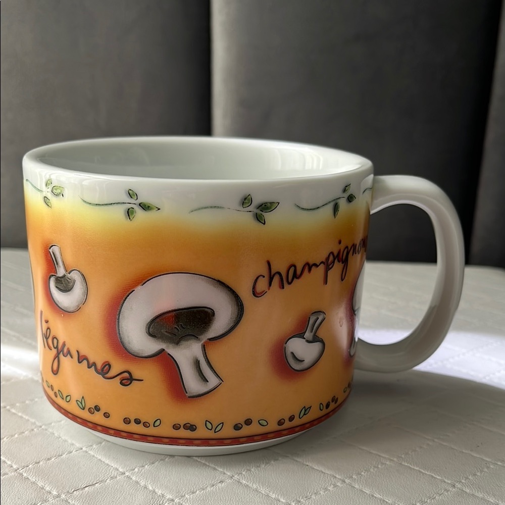 MSC Jocha Mushroom Design Orange Mug